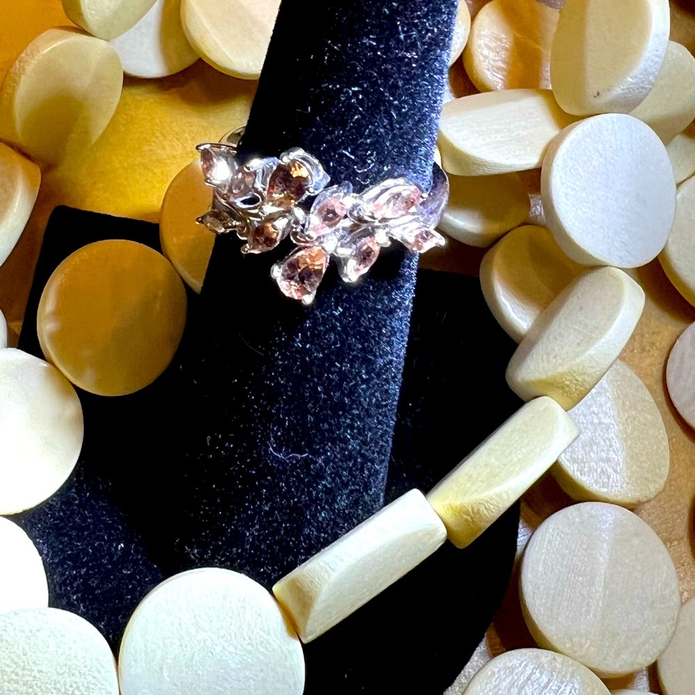 Ring jenipapo andalusite size 6 in sterling silver